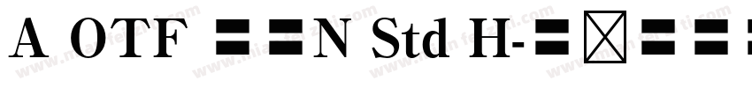 A OTF 墨東N Std H字体转换